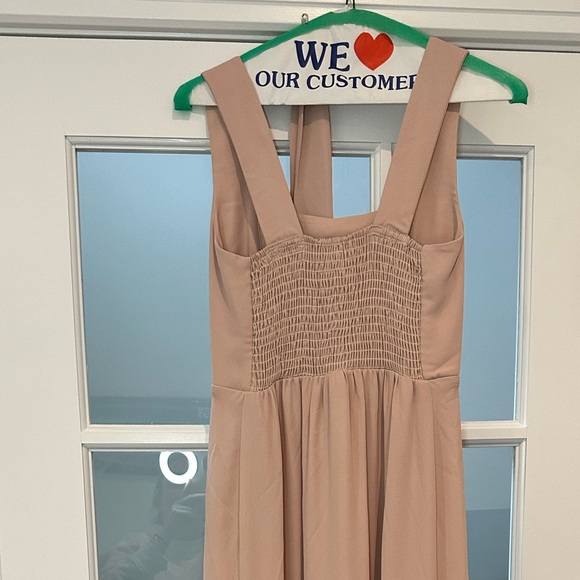 Show Me Your MuMu Claire midi dress in neutral mauve chiffon - worn once - Picture 8 of 8